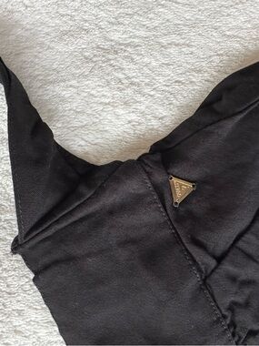 Guess Black Tie Back Trousers (Linen Blend)